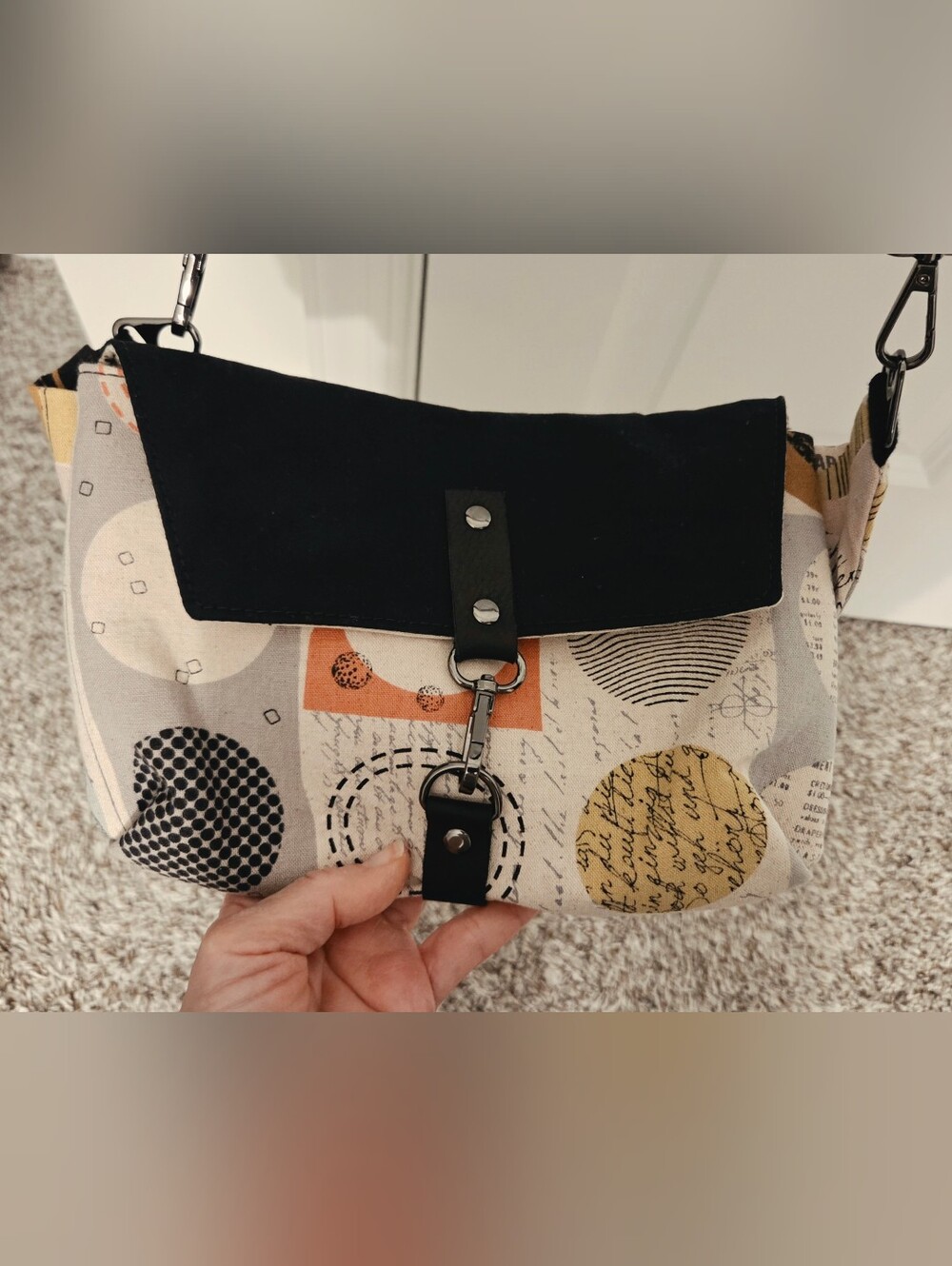 Mathematical/Supermarket Print Crossbody